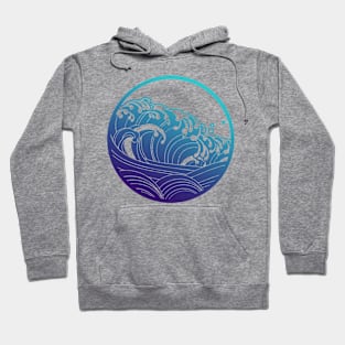 Japwave ocean blue Hoodie